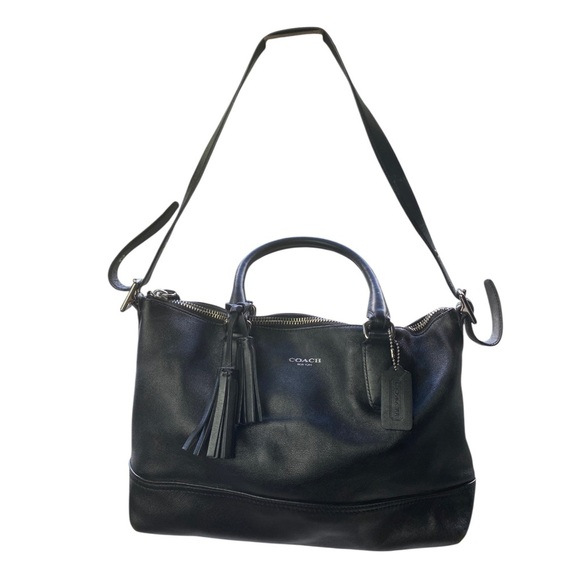 Coach Midnight Black Molly Soho Leather Shoulder Bag - Picture 1 of 9